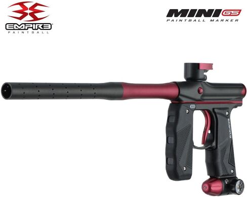 Maddog Empire Mini GS Electronic Full Auto Paintball Gun Marker w/ 68/4500 Carbon Fiber HPA Paintball Tank & Empire Halo Too Electronic Paintball Loader Starter Package - Dust Black/Dust Red in Saudi Arabia