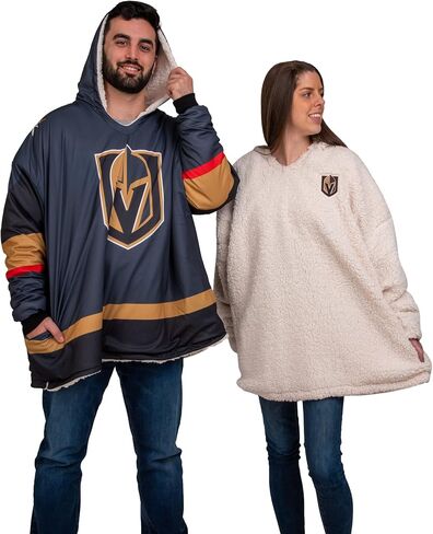 سويت شيرت بقلنسوة من FOCO NHL للكبار من الجنسين NHL ذو وجهين كبير الحجم من الشيربا in Saudi Arabia