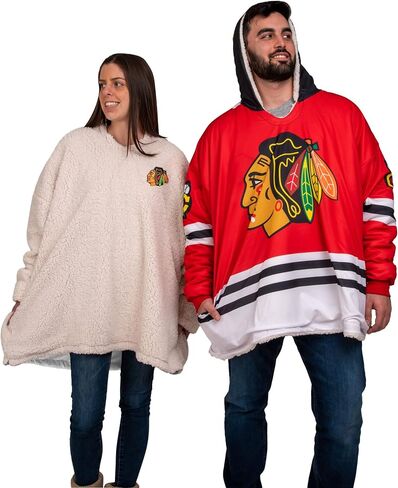 سويت شيرت بقلنسوة من FOCO NHL للكبار من الجنسين NHL ذو وجهين كبير الحجم من الشيربا in Saudi Arabia