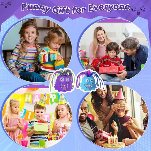 Fidget Toys Hair Pulling Stress Relief Toys with LED Light Differernt Screams Novelty Screaming Monster Toys for Adults Teens Autism (Blue&Purple, 2P) in Saudi Arabia