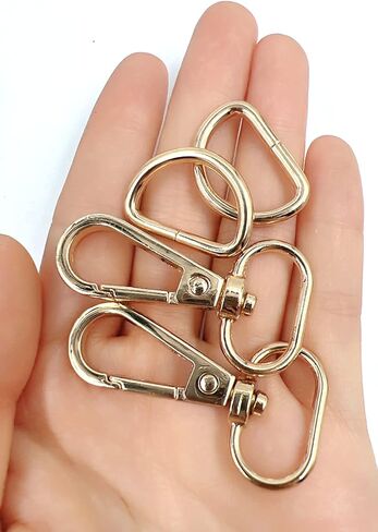 20 Pcs 3/4" Inside Diameter Oval Ring Lobster Clasp Claw Swivel with D-Rings for Strap Push Gate Lobster Clasps Hooks Swivel Snap Fashion Clips (Antique Brass 3/4 inch) in Saudi Arabia