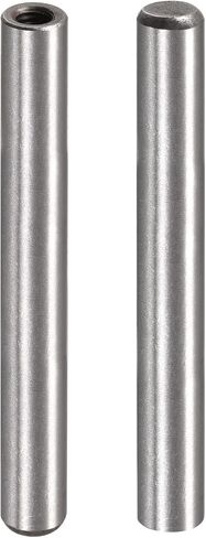 uxcell M6 Internal Thread Dowel Pin 2pcs 10x90mm Chamfering Flat Carbon Steel Cylindrical Pin Bed Bookshelf Metal Devices Industrial Pins in Saudi Arabia