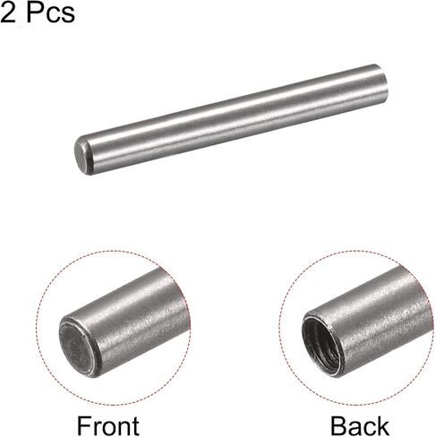 uxcell M6 Internal Thread Dowel Pin 2pcs 10x90mm Chamfering Flat Carbon Steel Cylindrical Pin Bed Bookshelf Metal Devices Industrial Pins in Saudi Arabia