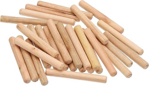 PATIKIL 2/5 Wooden Dowel Pins, 300 Pcs M10x80mm Wood Dowel Pins Hardwood Pegs Fluted Groove Easy Insertion for Crafts Furniture Door Art in Saudi Arabia