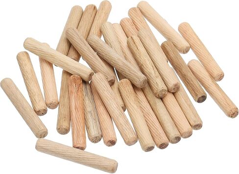PATIKIL 2/5 Wooden Dowel Pins, 300 Pcs M10x80mm Wood Dowel Pins Hardwood Pegs Fluted Groove Easy Insertion for Crafts Furniture Door Art in Saudi Arabia