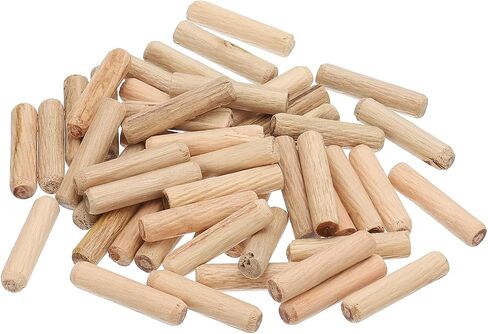 PATIKIL 2/5 Wooden Dowel Pins, 300 Pcs M10x80mm Wood Dowel Pins Hardwood Pegs Fluted Groove Easy Insertion for Crafts Furniture Door Art in Saudi Arabia