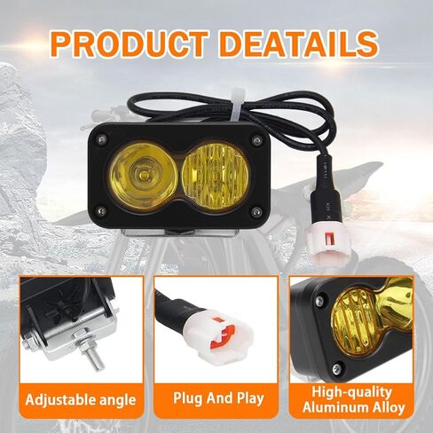 طقم إضاءة لـ SURRON SEGWAY X260 لـ Talaria للطرق الوعرة، شريط ضوء دراجة نارية 3 بوصة 6000-6500K مجموعة كومبو للبقع الصفراء/الفيضانات مصباح أمامي ساطع in Saudi Arabia