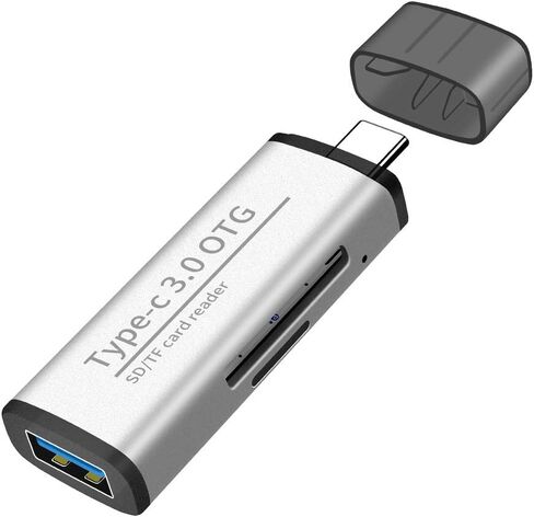 SD Card Reader, High-Speed USB C to Micro SD Card USB 3.0 OTG Adapter Dual Slots, Memory Card Reader for SD/Micro SD/SDHC/SDXC/MMC, Compatible with MacBook Pro/Air, Chromebook, Android Galaxy in Saudi Arabia