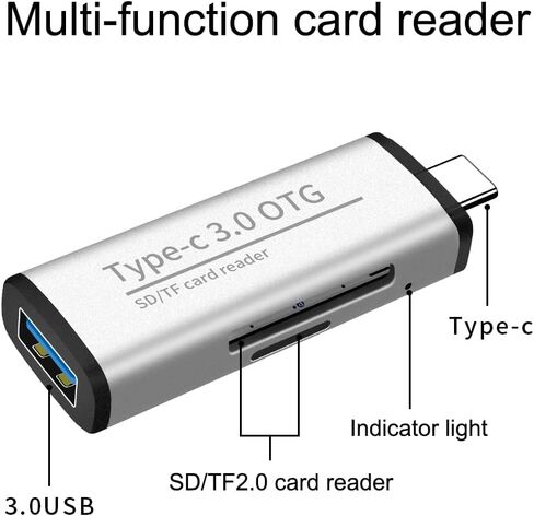 SD Card Reader, High-Speed USB C to Micro SD Card USB 3.0 OTG Adapter Dual Slots, Memory Card Reader for SD/Micro SD/SDHC/SDXC/MMC, Compatible with MacBook Pro/Air, Chromebook, Android Galaxy in Saudi Arabia