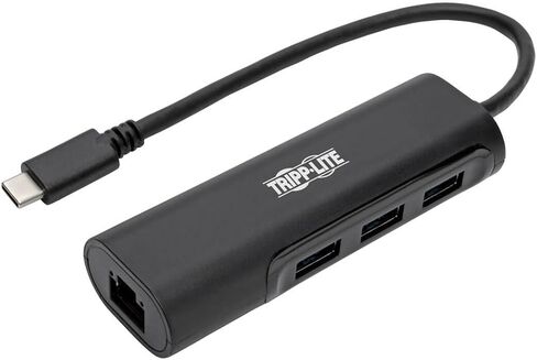 Tripp Lite USB C Hub Multiport Adapter Converter w/ 3x USB-A, Micro SD, SD/MMC Memory Card Reader Thunderbolt 3, Black (U460-003-3AMB) in Saudi Arabia