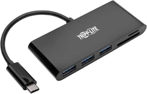 محول محول متعدد المنافذ USB C Hub من Tripp Lite مع 3x USB-A، Micro SD، قارئ بطاقة الذاكرة SD/MMC Thunderbolt 3، أسود (U460-003-3AMB) in Saudi Arabia