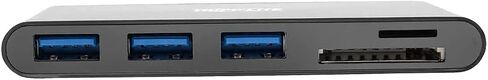 محول محول متعدد المنافذ USB C Hub من Tripp Lite مع 3x USB-A، Micro SD، قارئ بطاقة الذاكرة SD/MMC Thunderbolt 3، أسود (U460-003-3AMB) in Saudi Arabia