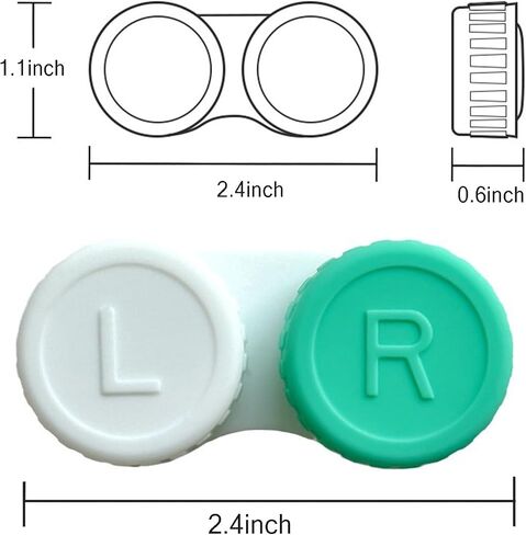 AITIME Contact Lens Case for Travel,Leak Proof, PP Material, Left and Right Contact Lens Holder Container Box fit Hard and Soft Lens, Contact Lens Soak Storage Kit for Home,Pack of 1 in Saudi Arabia