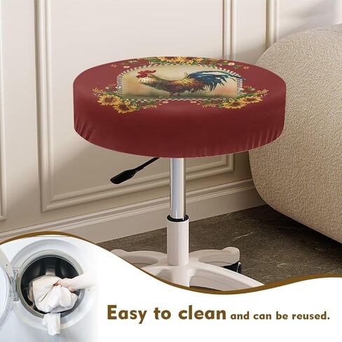 American Flag Map Round Stool Cover Set of 2 Round Stool Cushion Slipcover with Elastic Band Easy Install Stylish Bar Stool Seat Covers for Home Bar in Saudi Arabia