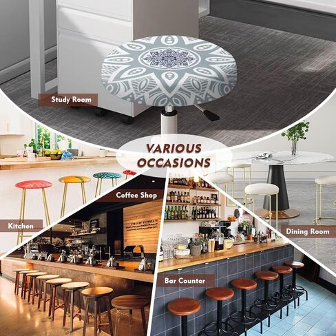 American Flag Map Round Stool Cover Set of 2 Round Stool Cushion Slipcover with Elastic Band Easy Install Stylish Bar Stool Seat Covers for Home Bar in Saudi Arabia