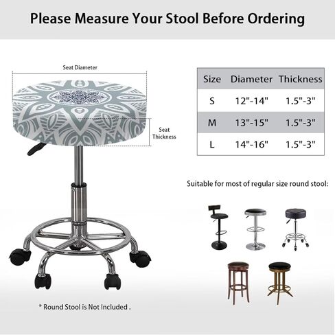 American Flag Map Round Stool Cover Set of 2 Round Stool Cushion Slipcover with Elastic Band Easy Install Stylish Bar Stool Seat Covers for Home Bar in Saudi Arabia