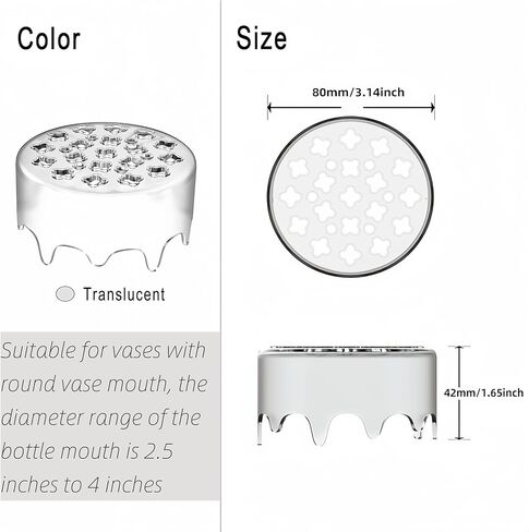 Floral Grid for Vase 2PCS, Flower Arrangement Holder, Silicone Flower Frog ViViTOP, Reusable, Stretchable in Saudi Arabia