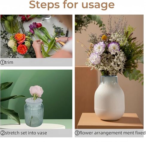 Floral Grid for Vase 2PCS, Flower Arrangement Holder, Silicone Flower Frog ViViTOP, Reusable, Stretchable in Saudi Arabia
