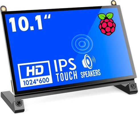 Raspberry Pi Screen, 10.1’’ Touchscreen Monitor,IPS FHD 1024×600, Responsive and Smooth Touch,Dual Built-in Speakers,HDMI Input,Compatible with Various Devices and OS,Easy Assembly,Driver Free in Saudi Arabia