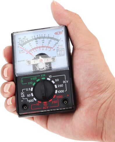 Analog Multimeter, AC/DC Volt 1000V Voltmeter Amp Volt Ohm Voltage Tester Meter with Test Leads and Battery included in Saudi Arabia