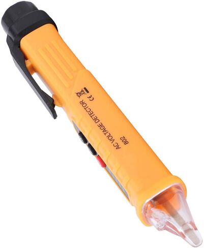 Voltage Detector Test Pen, 802 High Accuracy Voltage Detector, Non Contact Voltage Tester with Buzzer Alarm, Electrical Tester 48 1000V 12 1000V(Yellow) in Saudi Arabia