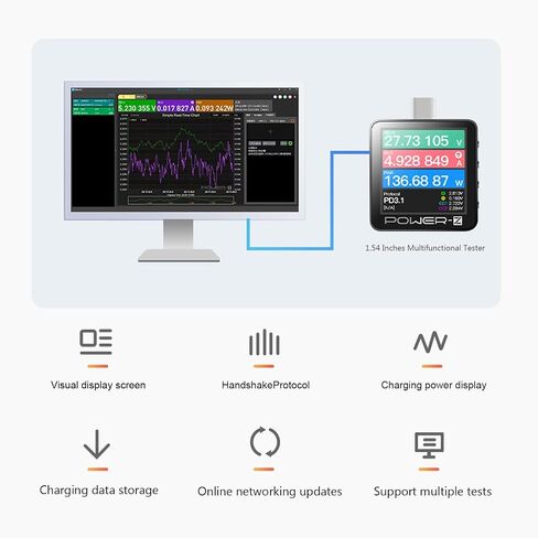Power-Z KM003C Portable USB-C Fast Charging Tester +USB Handline PD3.1 QC5.0 Digital Voltmeter in Saudi Arabia