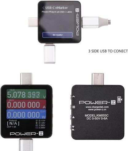 Power-Z KM003C Portable USB-C Fast Charging Tester +USB Handline PD3.1 QC5.0 Digital Voltmeter in Saudi Arabia