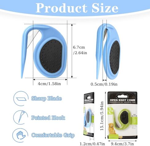 Multifunctional Pet Grooming Tool - Knotting Comb and Hair Removal for Cats and Dogs, Knot Remover and Opener for Loose, Knotted Hair in Saudi Arabia