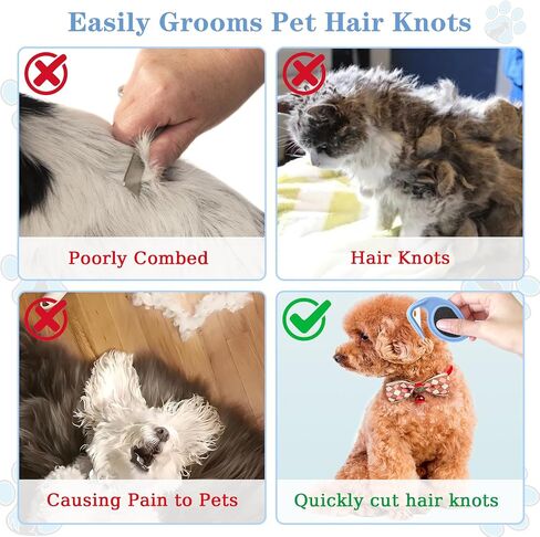 Multifunctional Pet Grooming Tool - Knotting Comb and Hair Removal for Cats and Dogs, Knot Remover and Opener for Loose, Knotted Hair in Saudi Arabia