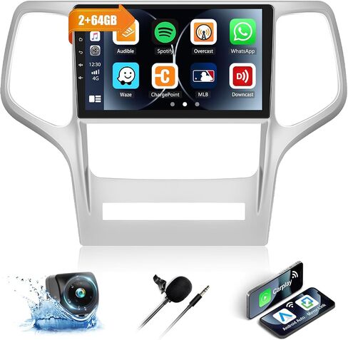 2G+64G Car Stereo for 2011 2012 2013 Jeep Grand Cherokee Radio 9" Wireless Carplay Android Auto Touch Screen Android 13 Radio with Bluetooth HiFi GPS Navigation WiFi FM Head Unit with Backup Camera in Saudi Arabia