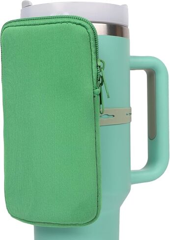 MLKSI Water Bottle Zipper Pouch for Stanley Cup Accessories, Two Layers Cute Storage Bags for Stanley Tumbler with Handle in Kuwait