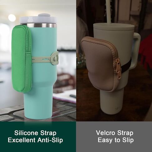 MLKSI Water Bottle Zipper Pouch for Stanley Cup Accessories, Two Layers Cute Storage Bags for Stanley Tumbler with Handle in Kuwait
