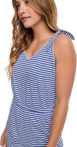 Southern Tide Tillie Stripe Sunfarer Tie Shoulder Romper in Saudi Arabia