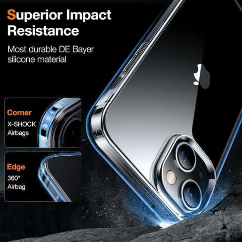 حافظة TORRAS مقاومة للصدمات لهاتف iPhone 12 Pro Max، حافظة شفافة غير لامعة للحماية من السقوط من الدرجة العسكرية متوافقة مع حافظة هاتف iPhone 12 Pro Max، سلسلة Guardian، أسود in Saudi Arabia
