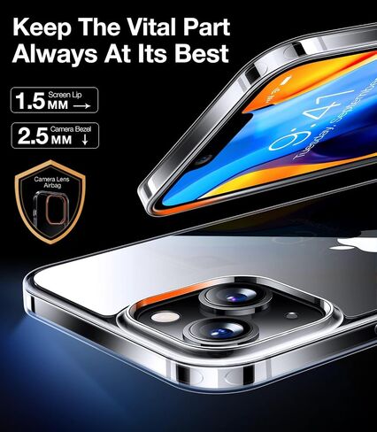 حافظة TORRAS مقاومة للصدمات لهاتف iPhone 12 Pro Max، حافظة شفافة غير لامعة للحماية من السقوط من الدرجة العسكرية متوافقة مع حافظة هاتف iPhone 12 Pro Max، سلسلة Guardian، أسود in Saudi Arabia