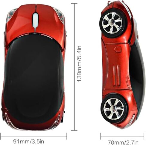 ماوس السيارة الرياضية Little SyoheFerrari، ماوس المكتب، ماوس الأطفال، ماوس إبداعي، ماوس ذكي للمحرك البصري، ماوس USB سلكي. (أحمر) in Kuwait