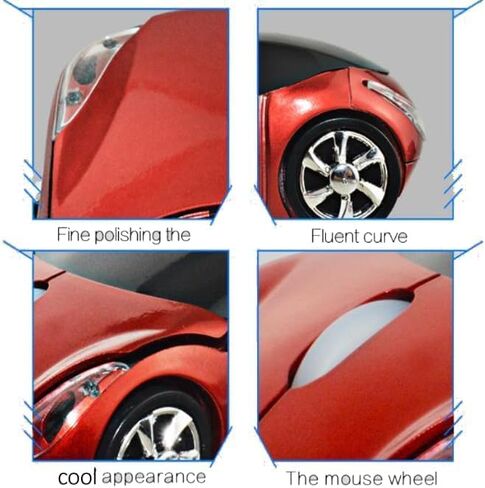 ماوس السيارة الرياضية Little SyoheFerrari، ماوس المكتب، ماوس الأطفال، ماوس إبداعي، ماوس ذكي للمحرك البصري، ماوس USB سلكي. (أحمر) in Kuwait