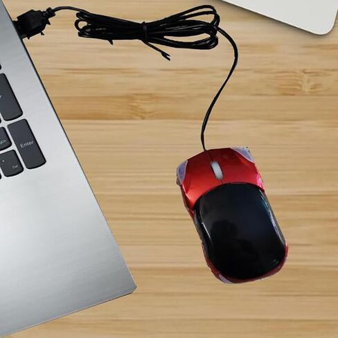 ماوس السيارة الرياضية Little SyoheFerrari، ماوس المكتب، ماوس الأطفال، ماوس إبداعي، ماوس ذكي للمحرك البصري، ماوس USB سلكي. (أحمر) in Kuwait