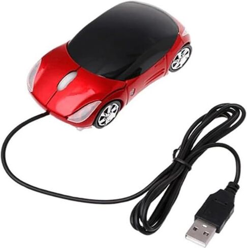 ماوس السيارة الرياضية Little SyoheFerrari، ماوس المكتب، ماوس الأطفال، ماوس إبداعي، ماوس ذكي للمحرك البصري، ماوس USB سلكي. (أحمر) in Kuwait
