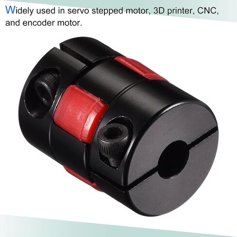 uxcell Shaft Coupling 5mm to 8mm Bore L25xD20 Aluminum Alloy Flexible Coupler Joint for Servo Stepped Motor in Saudi Arabia