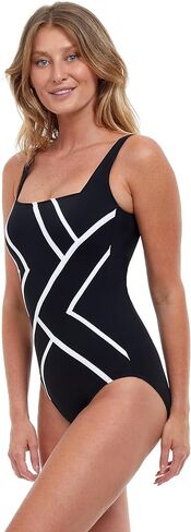 Gottex Women's Standard Mirage Recycle Square Neck One Piece in Saudi Arabia