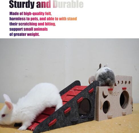 Guinea Pig Bed Hideout, Sturdy Felt Small Animal Bed Platform with Stable Stairs & Soft Mat, Small Pets Gift for Chinchilla Hamsters Hiding Sleeping(Camle) in Saudi Arabia