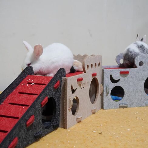 Guinea Pig Bed Hideout, Sturdy Felt Small Animal Bed Platform with Stable Stairs & Soft Mat, Small Pets Gift for Chinchilla Hamsters Hiding Sleeping(Camle) in Saudi Arabia