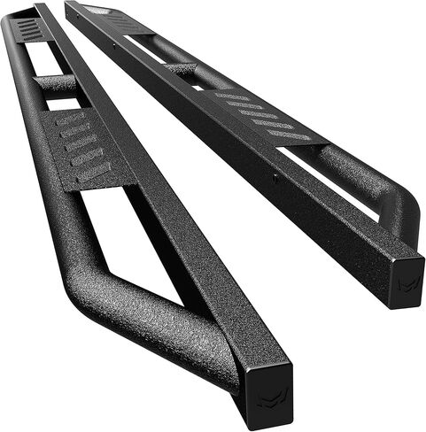 درع جانبي MaxMate متوافق مع 2019-2024 Chevy Silverado GMC Sierra 1500؛ 2020-2024 2500 3500HD | طاقم الكابينة | AM2C20248MX | القضبان الجانبية ذات القضبان Nerf وألواح الجري in Kuwait