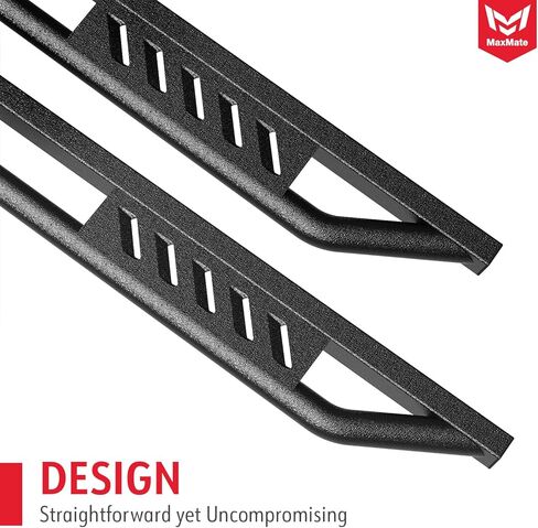 درع جانبي MaxMate متوافق مع 2019-2024 Chevy Silverado GMC Sierra 1500؛ 2020-2024 2500 3500HD | طاقم الكابينة | AM2C20248MX | القضبان الجانبية ذات القضبان Nerf وألواح الجري in Kuwait