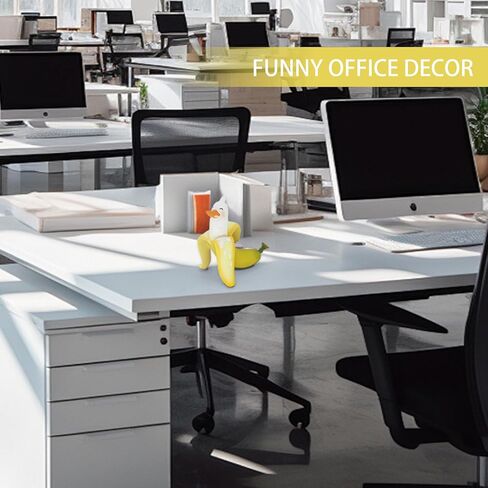 تمثال بطة الموز، هدايا مضحكة لنحت بطة الموز لطيف من الراتنج الأصفر، هدايا هفوة لديكور المكاتب، منحوتة ديكور منزلية فريدة من نوعها للأرفف، ديكور حديقة مضحك للهدايا الغريبة in Kuwait