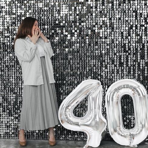 TONIFUL 40 بوصة فضية أرقام كبيرة بالونات 0-9، عدد 3 أرقام 3 بالونات الهيليوم، احباط مايلر بالونات أرقام كبيرة لحفلات أعياد الميلاد الذكرى السنوية لوازم الزينة in Kuwait