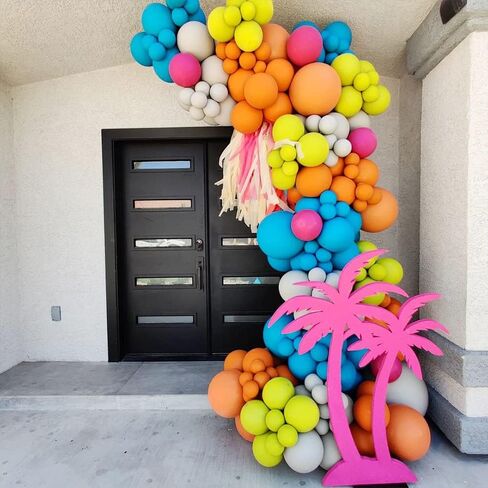 149pcs Fruit Balloon Garland Arch Kit Pink Yellow Green Balloons with Mixed Waterlemon Pineapple Mylar Foil Balloons for Twotti Fruity Party Decorations 2nd Birthday Party Summer Supplies in Saudi Arabia