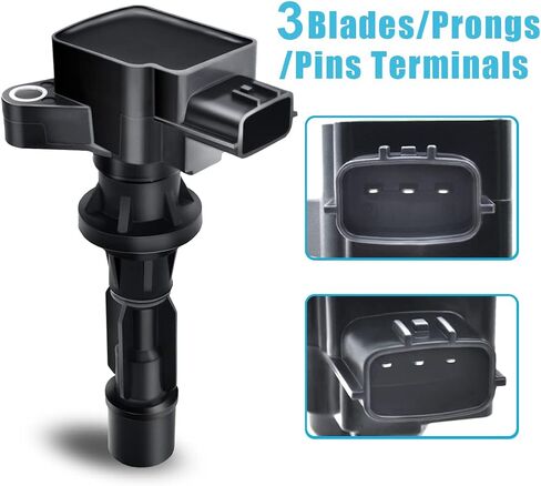 MAS Set of 4 Ignition Coil Pack and 4Pcs Motorcraft Platinum Spark Plug SP411 Compatible with Mazda 3 6 2009-2013 CX-7 2012 Mx-5 Miata UF540 L3G218100A C1683 5C1740 in Saudi Arabia
