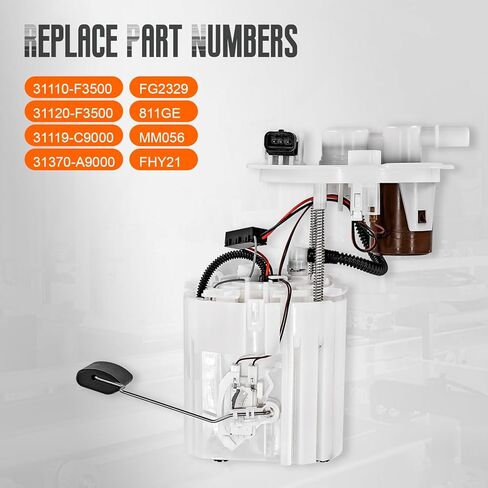 PratRaken 31110-F3500 Fuel Pump Module Assembly Fits for Hyundai Elantra Kona Accent 2017 2018 2019 2021 2022, for Kia Forte Rio 2019-2021 Replaces FG2329 31119C9000 31120F3500, 31370A9000 811GE in Kuwait